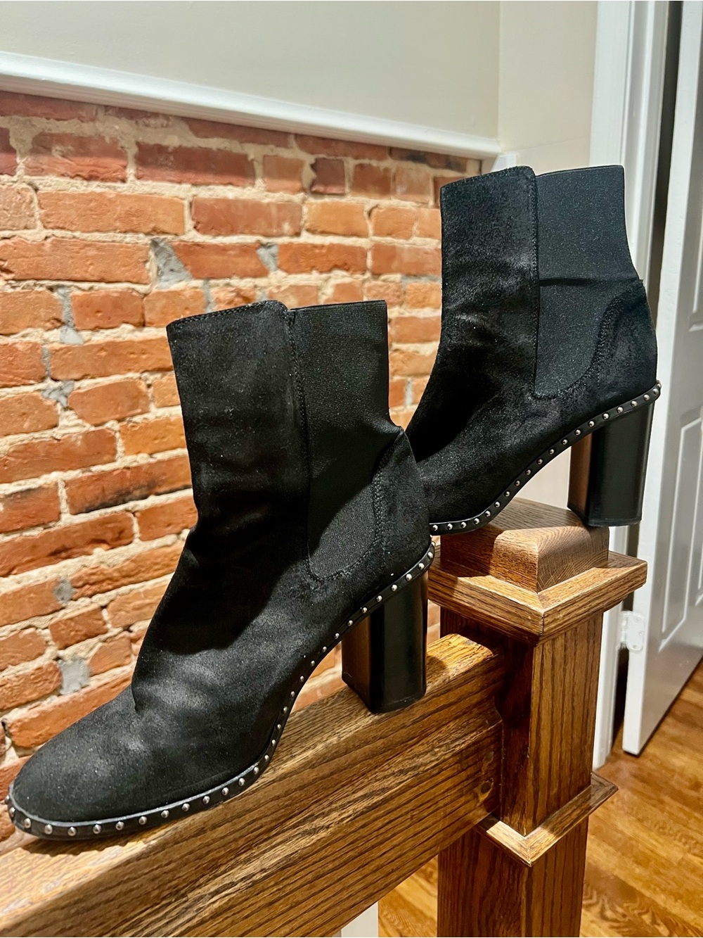 Rag & Bone Black Romi Studded Chelsea Boots